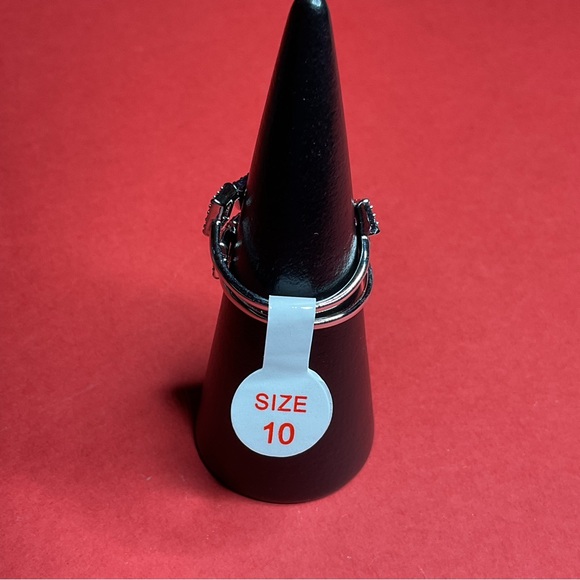 ⭐️Bomb Party RBP7725 “The Ava Set” Lab Created Ruby on Rhodium Size 10 Ring NWT - Picture 3 of 7